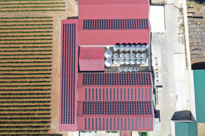 vista aérea placas solares