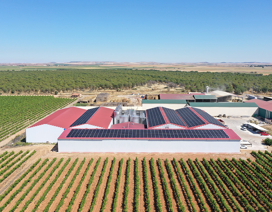 Vista aerea placas solares