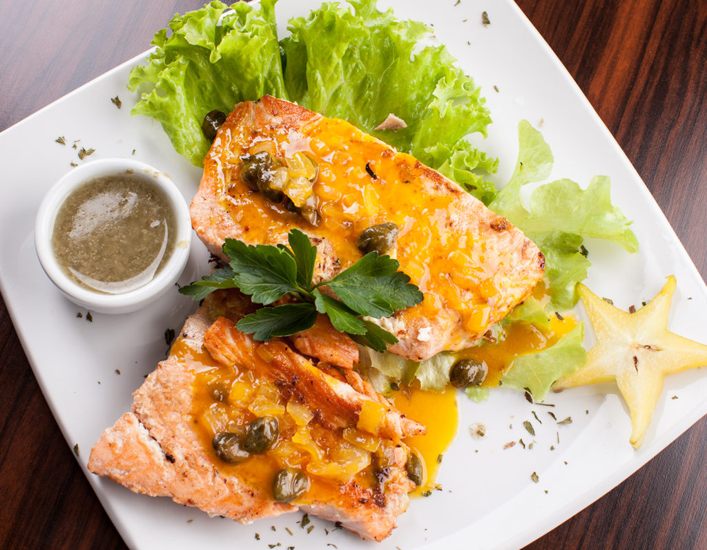 salmón a la naranja